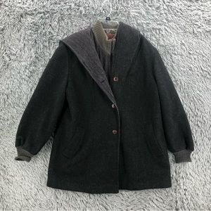 Wool Coat Womens Size 14 Saril Vintage Gray Jacket Pockets